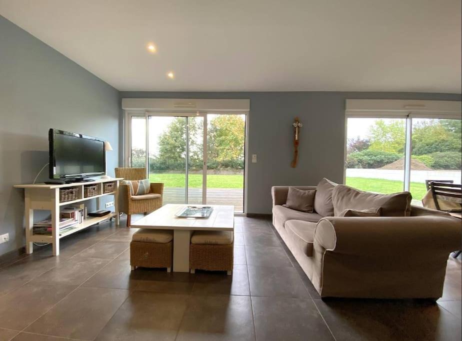 Belle Maison En Bois Perros - La Lande Bagian luar foto